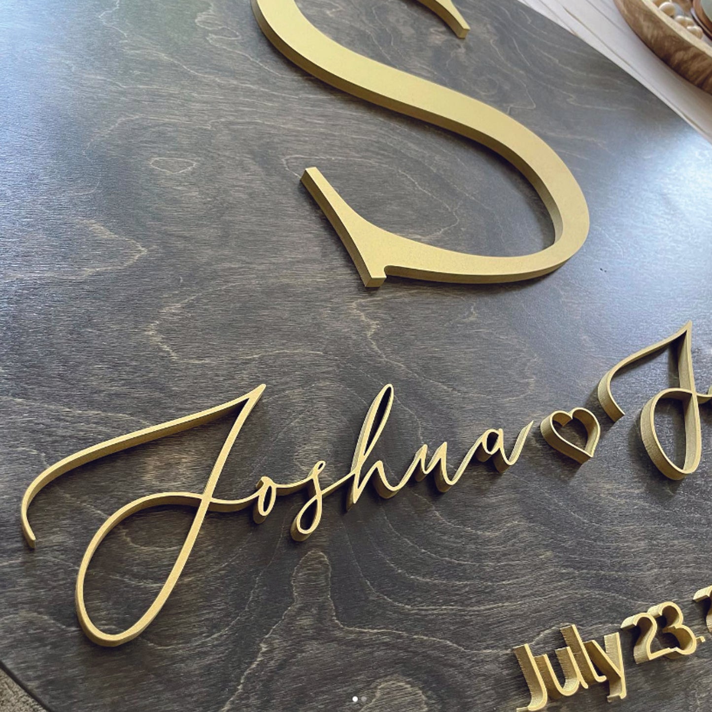 Wedding Guestbook Wooden Round * FREE SHIPPING