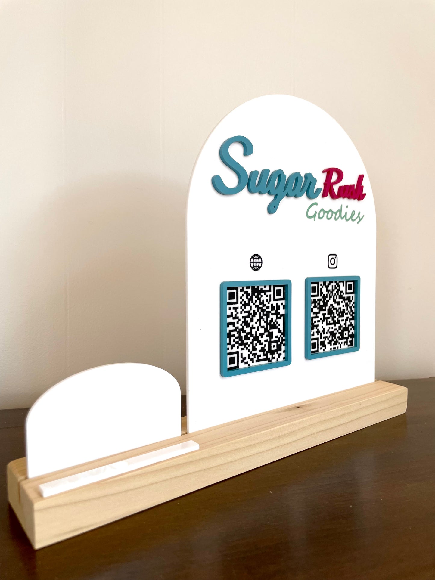 Custom Business QR Code Display Stand