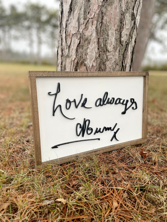 handwritting sign