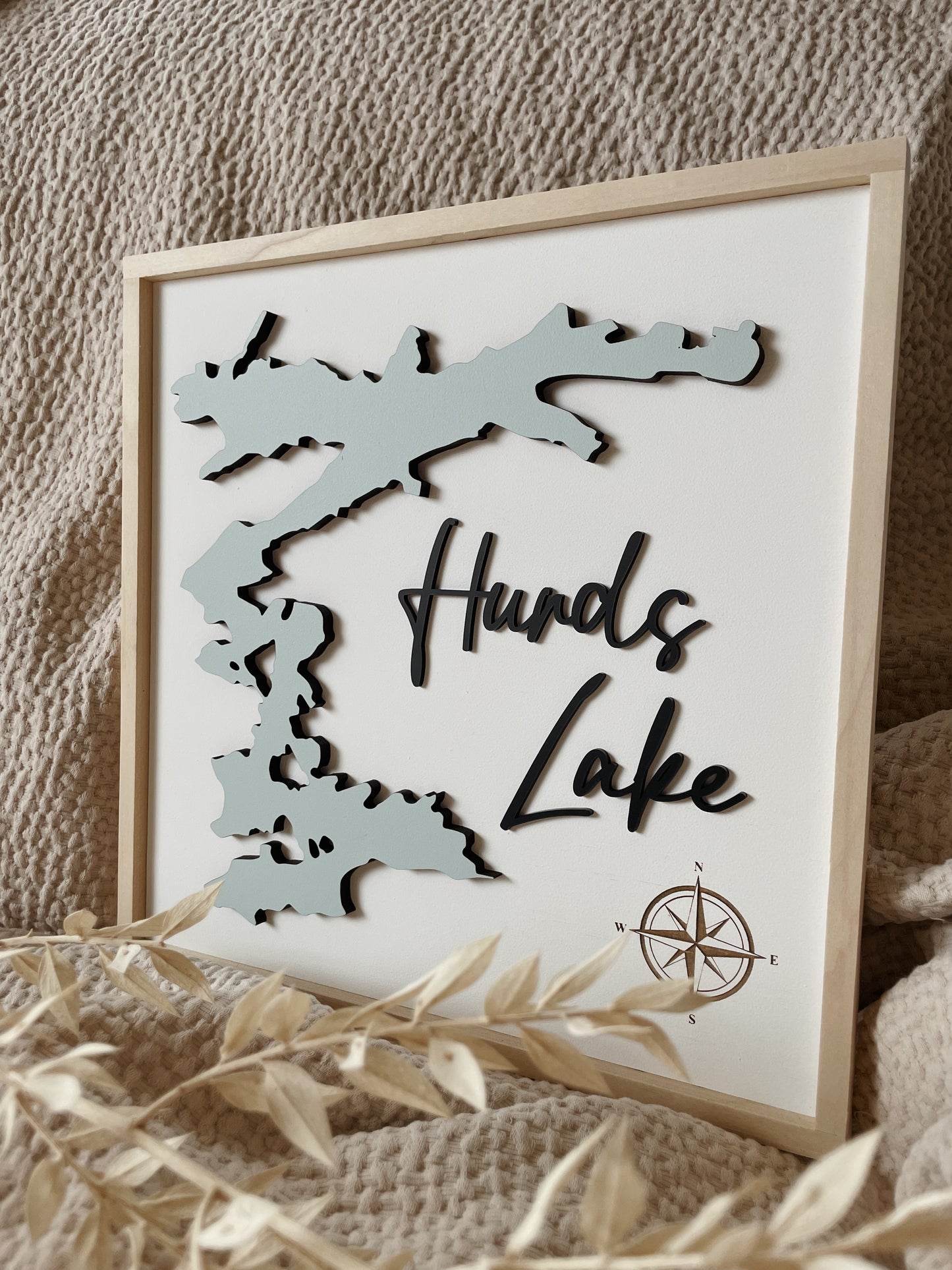 Lake Map - 12"x12" - ORDER BY DEC. 15 TO GET IT IN TIME FOR CHRISTMAS