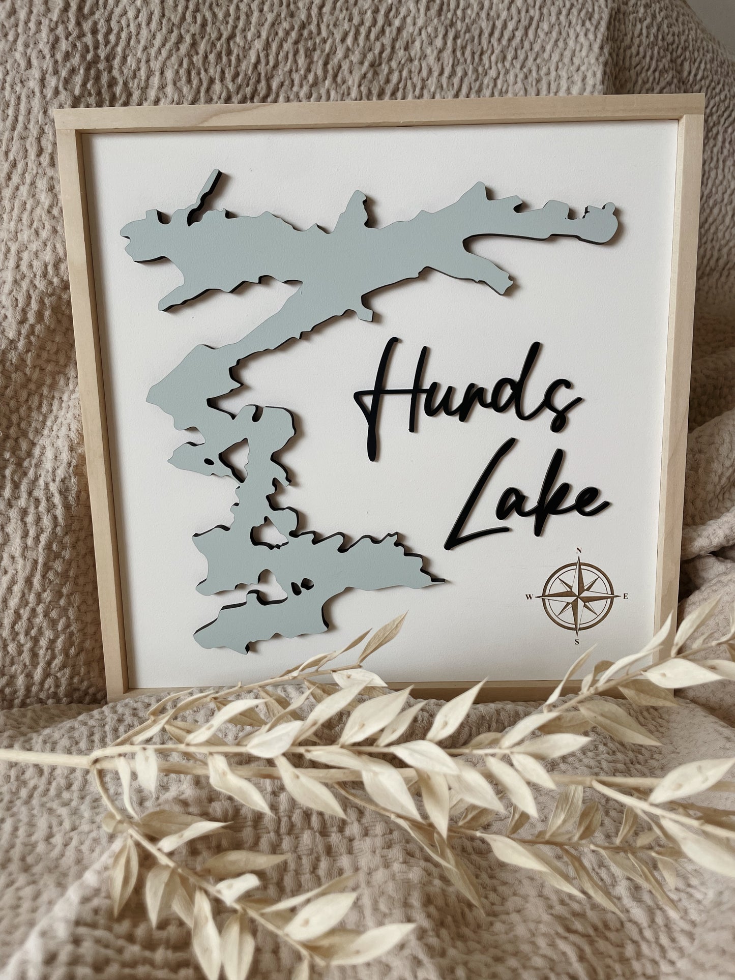 Lake Map - 12"x12" - ORDER BY DEC. 15 TO GET IT IN TIME FOR CHRISTMAS